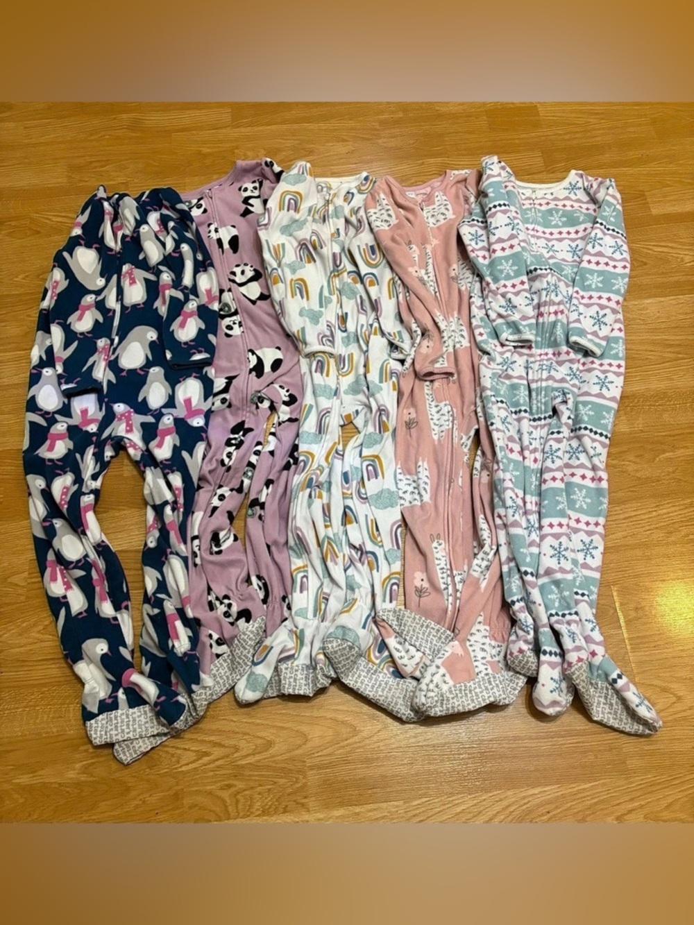 Girls, Carter's, Footed Pajama Set,size 6, (Lot of 5)